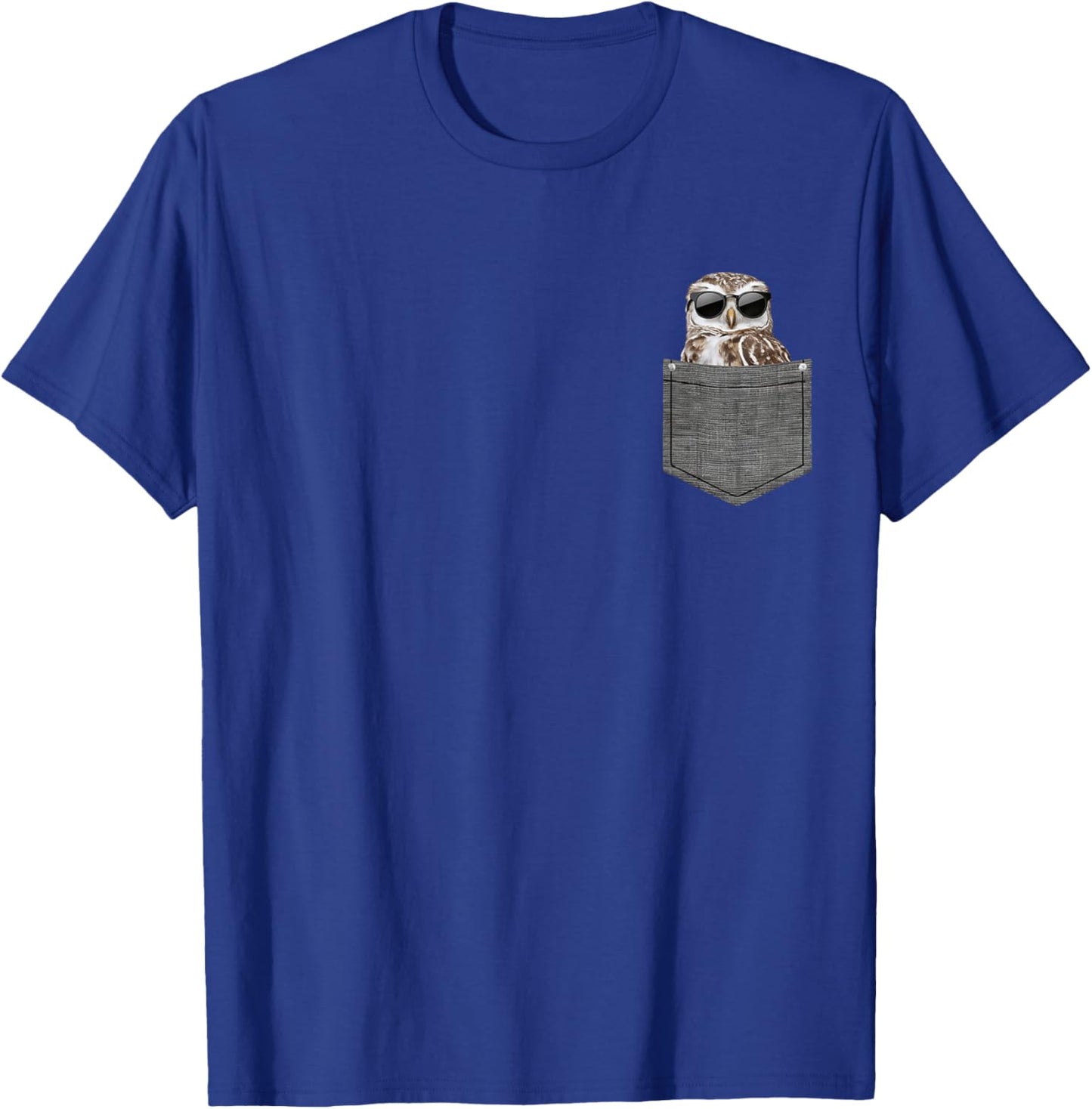 Owl in Pocket T-Shirt - T-Shirt | Royal