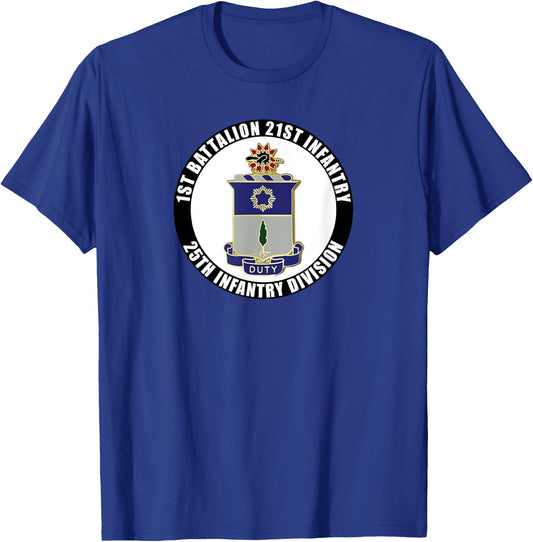 1st Battalion 21st Infantry 25th Infantry Division Veteran T-Shirt - T-Shirt | Royal