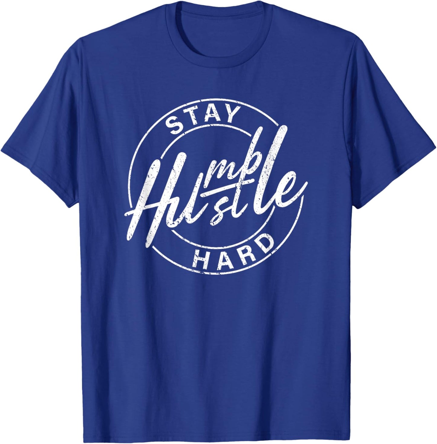 Humble Hustle Odometer Style Graphic Design T-Shirt - T-Shirt | Royal