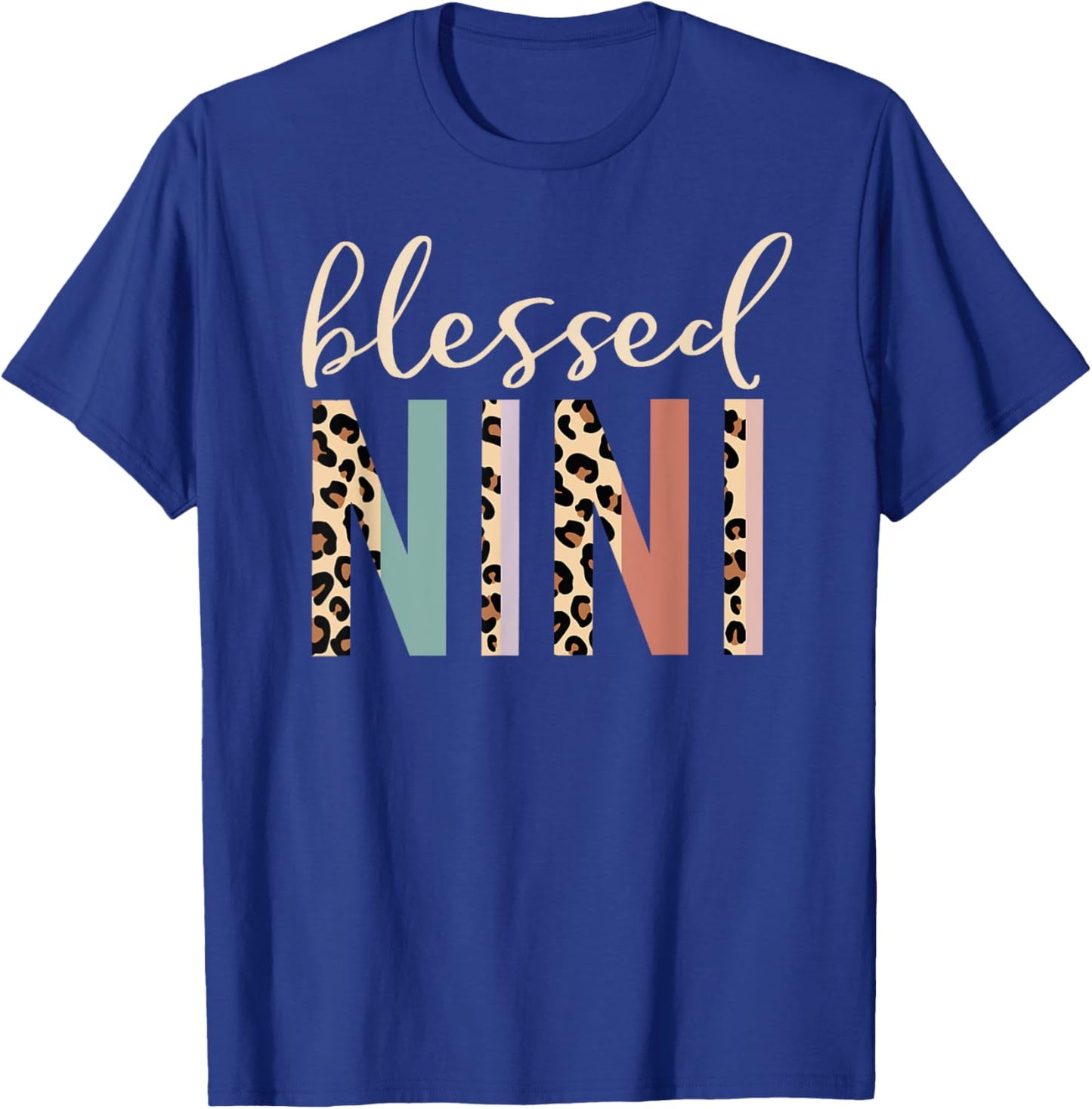 Blessed Nini Cute Leopard Print T-Shirt - T-Shirt | Royal