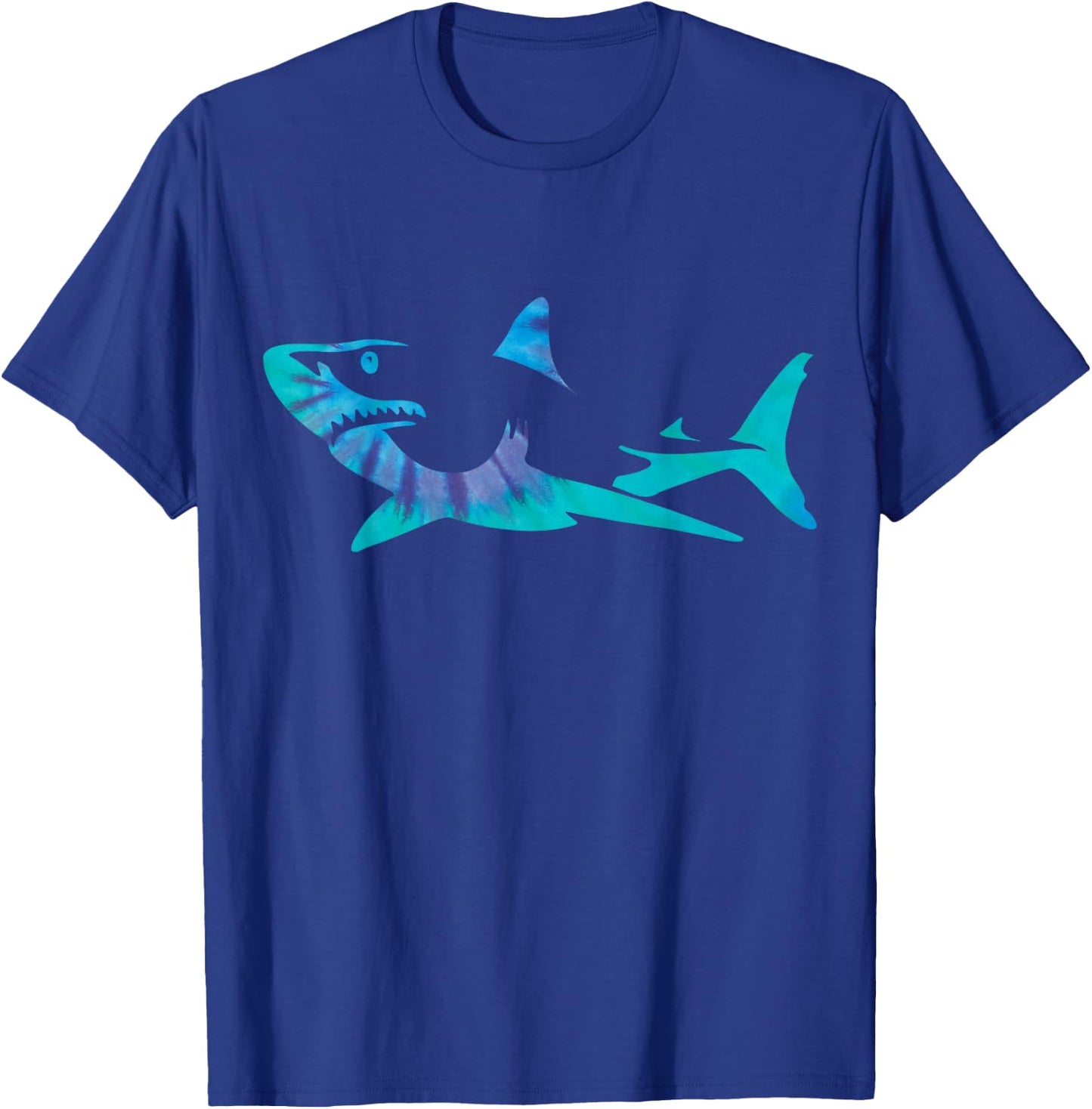 Shark Tie Dye Great White Shark T-Shirt - T-Shirt | Royal