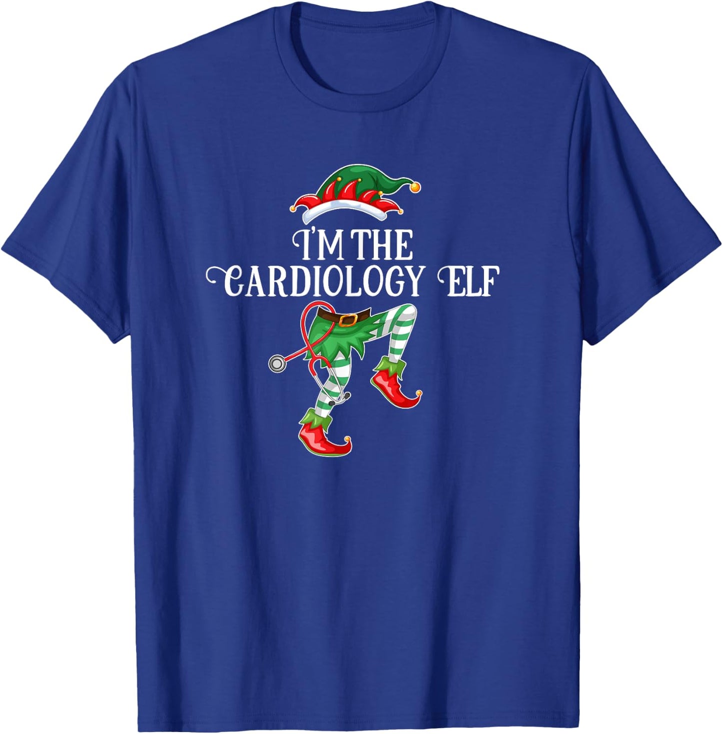 Im the Cardiology Elf Christmas Matching Medical Staff Gift T-Shirt - T-Shirt | Royal