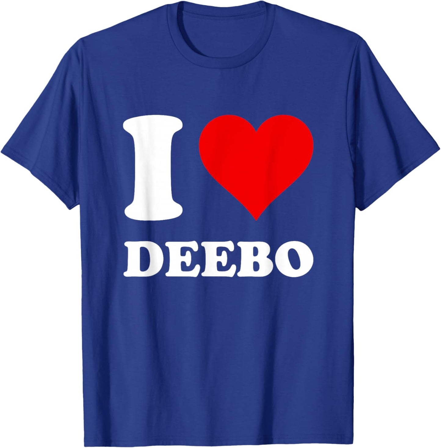 Red Heart I Love Deebo T-Shirt - T-Shirt | Royal