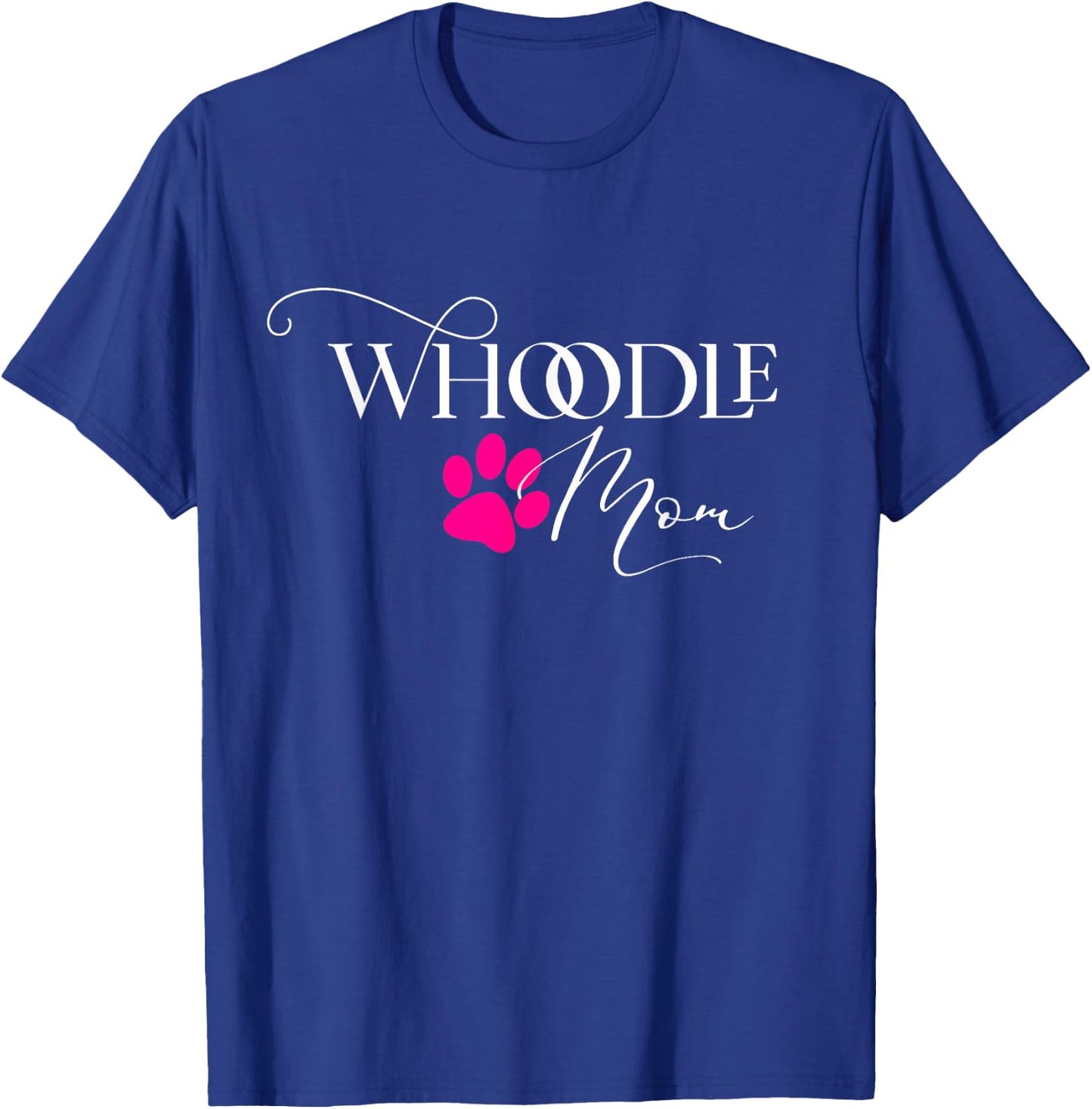 Whoodle Mom Pink Dog Paw Gift T-Shirt - T-Shirt | Royal