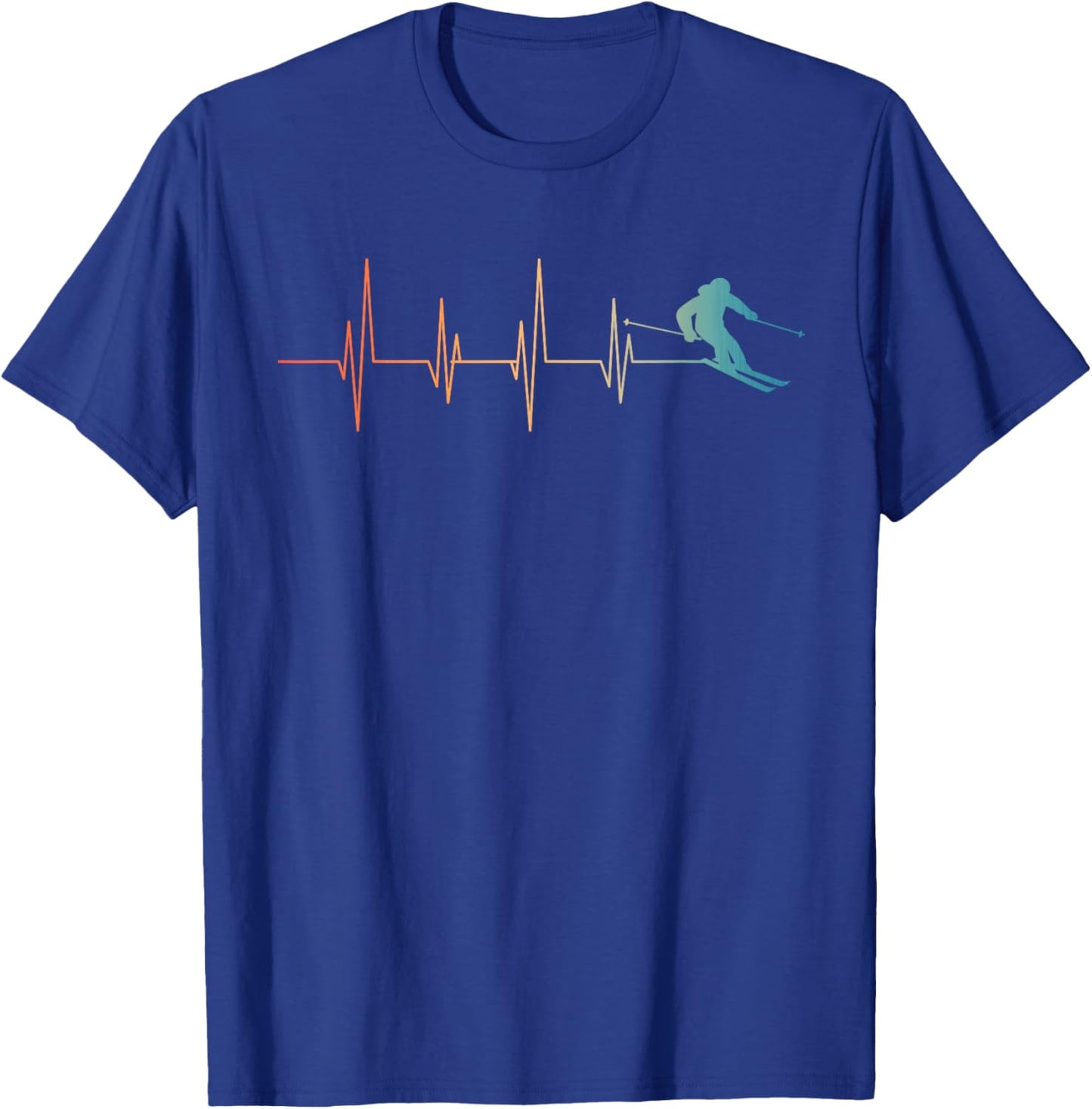 Funny Nordic Ski Art Women Kids Skier Team Skiing T-Shirt - T-Shirt | Royal