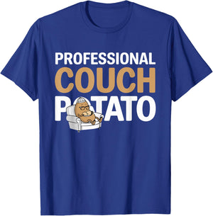 Funny Lazy Potato Professional Couch Potatoes Sofa Spud T-Shirt - T-Shirt | Royal