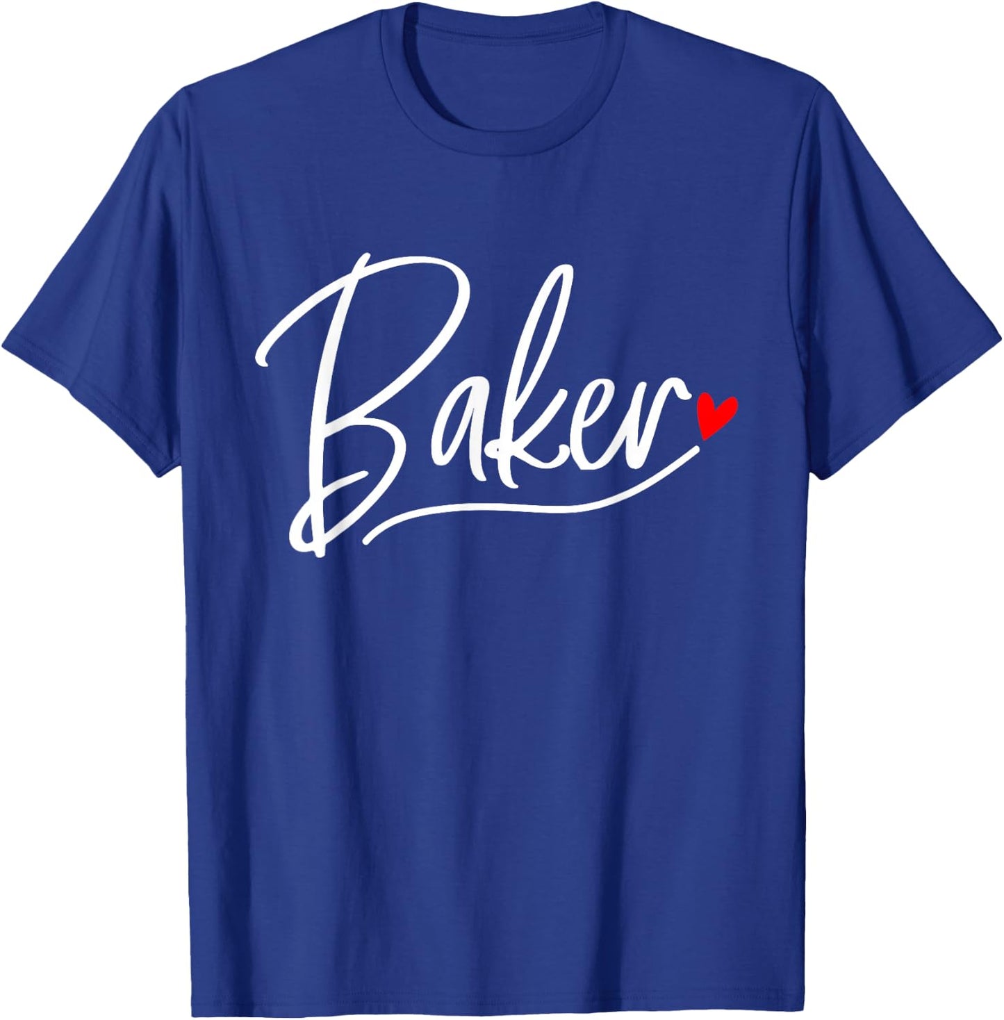 Baker Baking Heart Gift T-Shirt - T-Shirt | Royal