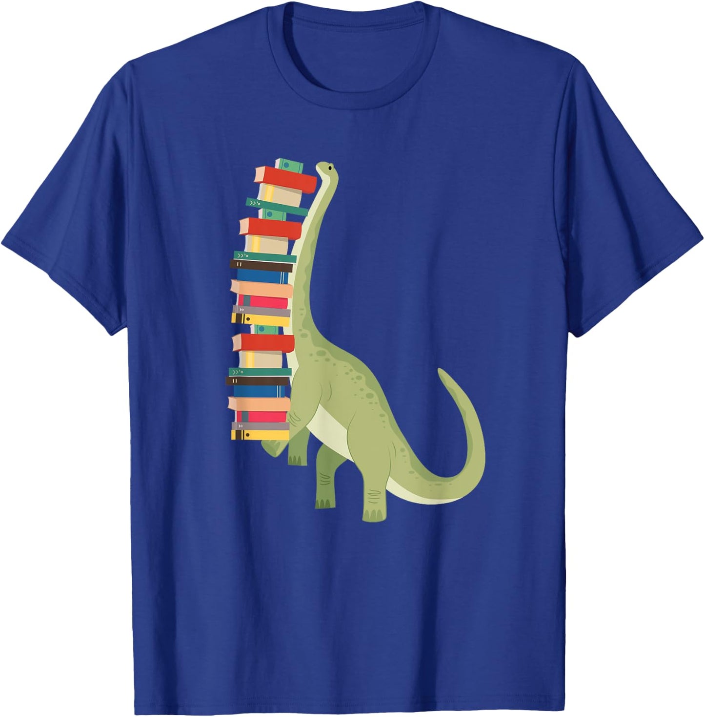 Funny Dinosaur Librarian Reading T-Shirt - T-Shirt | Royal