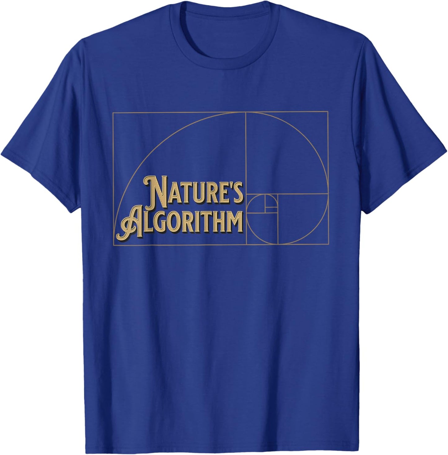 Nature's Algorithm Fibonacci's Sequence Golden Ratio Circle T-Shirt - T-Shirt | Royal