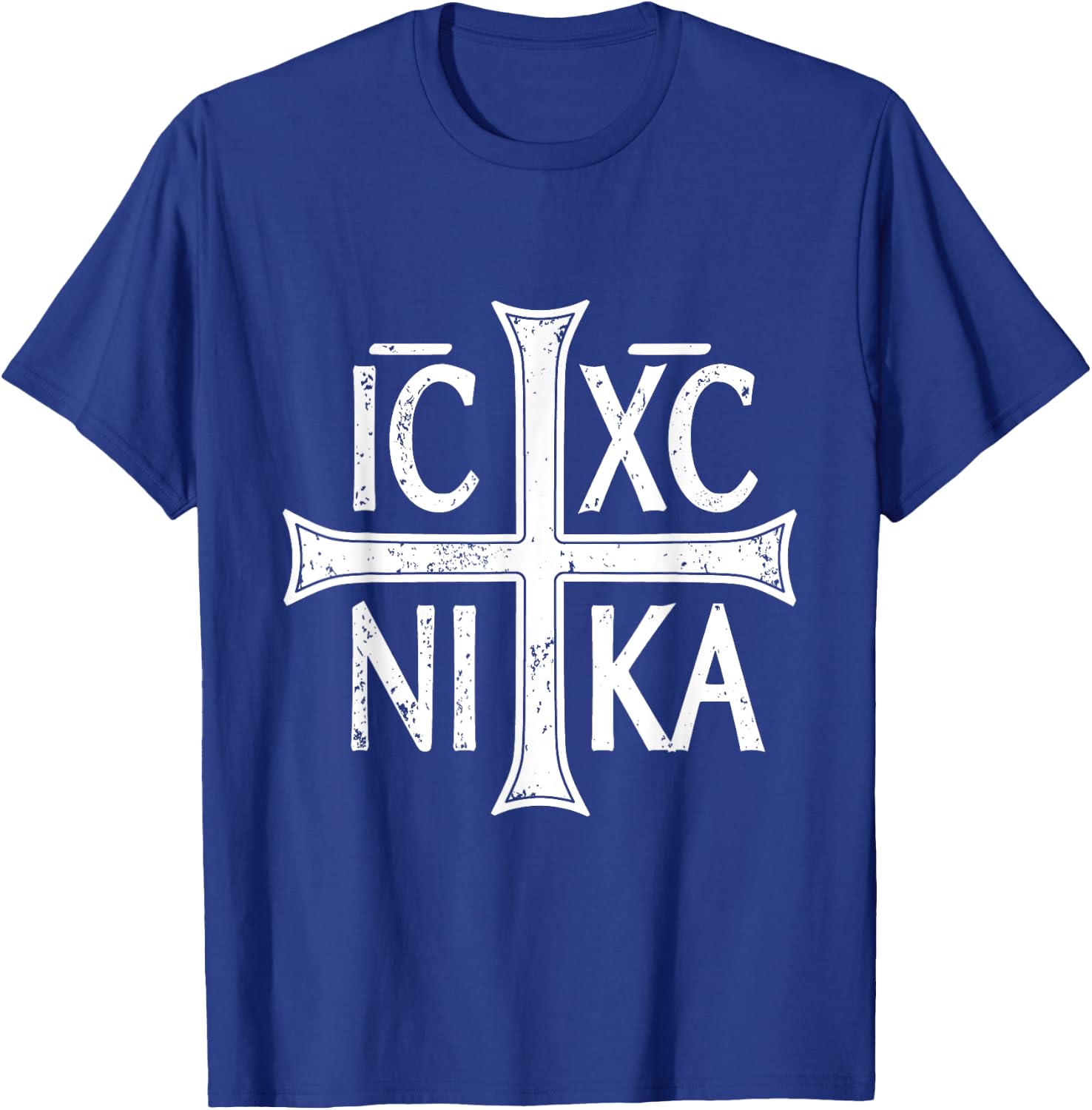 ICXC NIKA Cross Christogram Orthodox Eastern Christian T-Shirt - T-Shirt | Royal