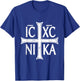 ICXC NIKA Cross Christogram Orthodox Eastern Christian T-Shirt - T-Shirt | Royal
