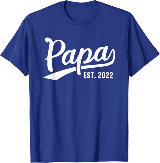 Papa 2022 Papa Since 2022 Papa Est 2022 T-Shirt - T-Shirt | Royal