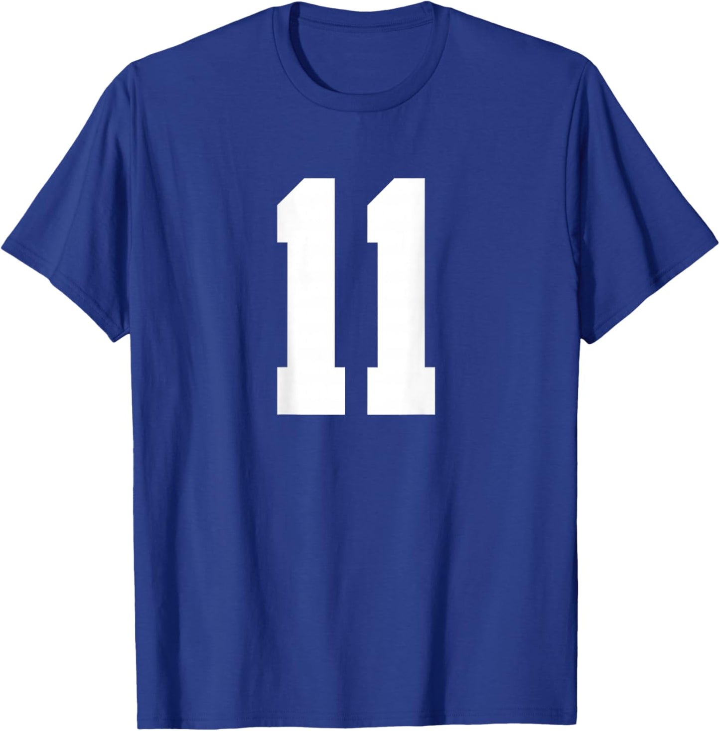 Number 11 (on Back) Sports Team Jersey Number T-Shirt - T-Shirt | Royal