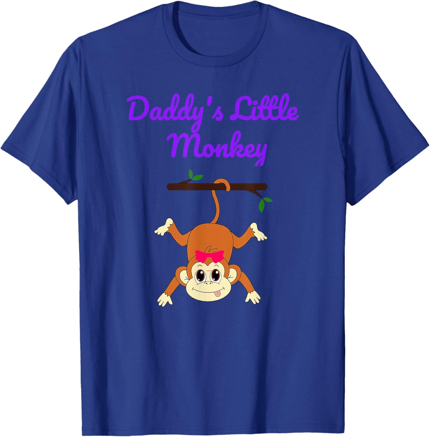Daddy's Little Monkey T-Shirt - T-Shirt | Royal