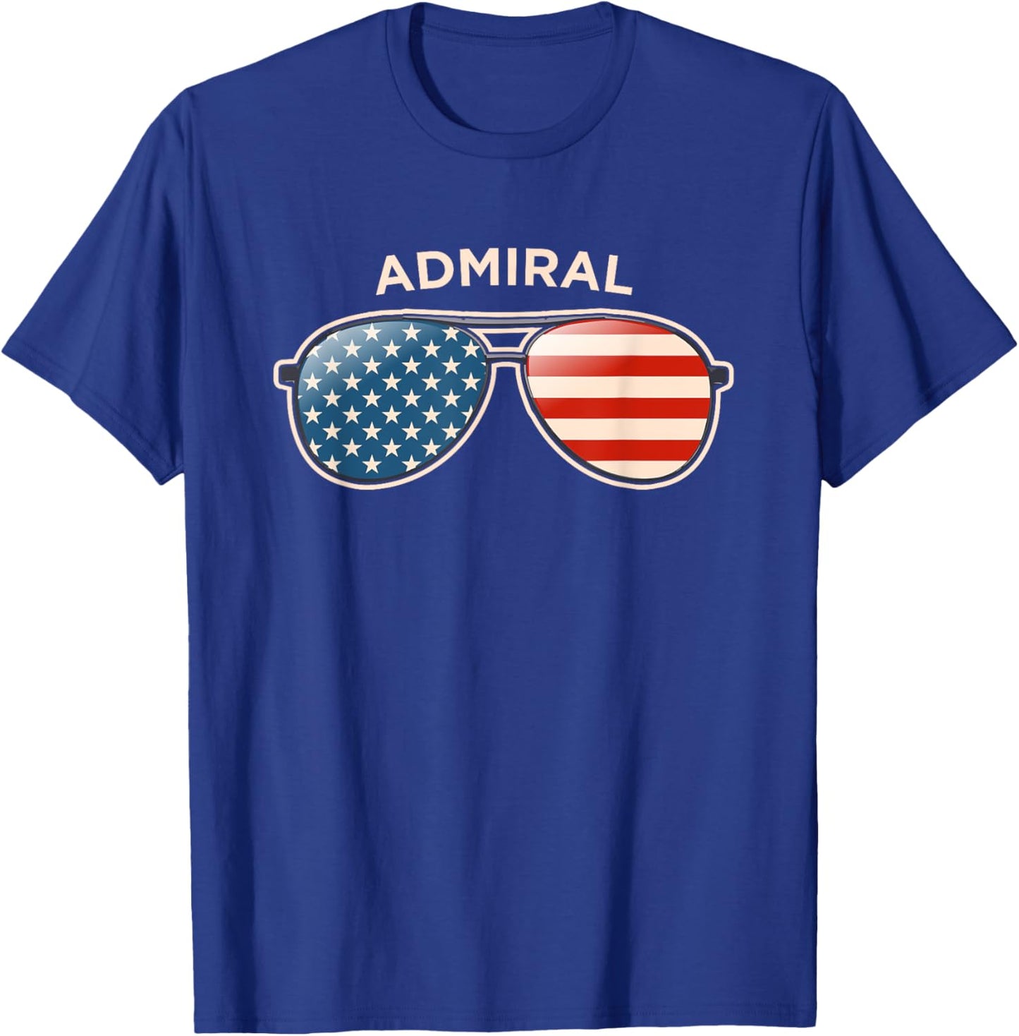 Admiral, TX Vintage US Flag Sunglasses T-Shirt - T-Shirt | Royal