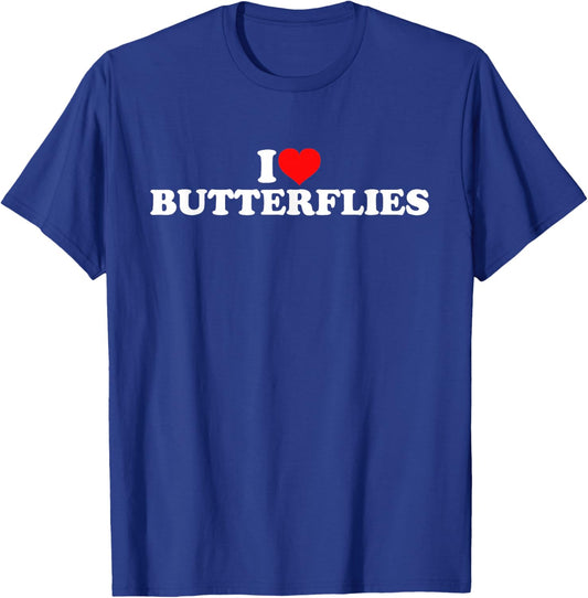 I Love Butterflies T-Shirt - T-Shirt | Royal