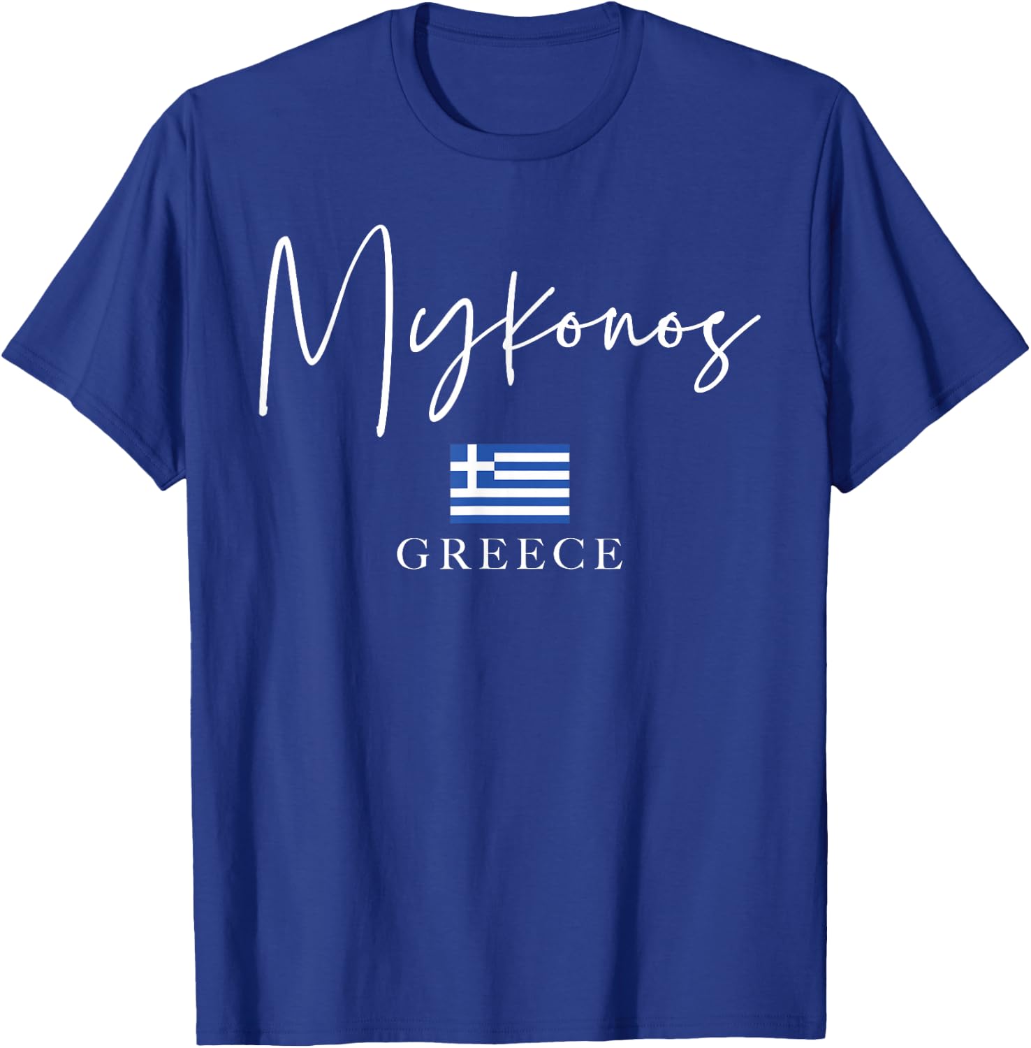 Greece Flag Vacation - Island Mykonos T-Shirt - T-Shirt | Royal