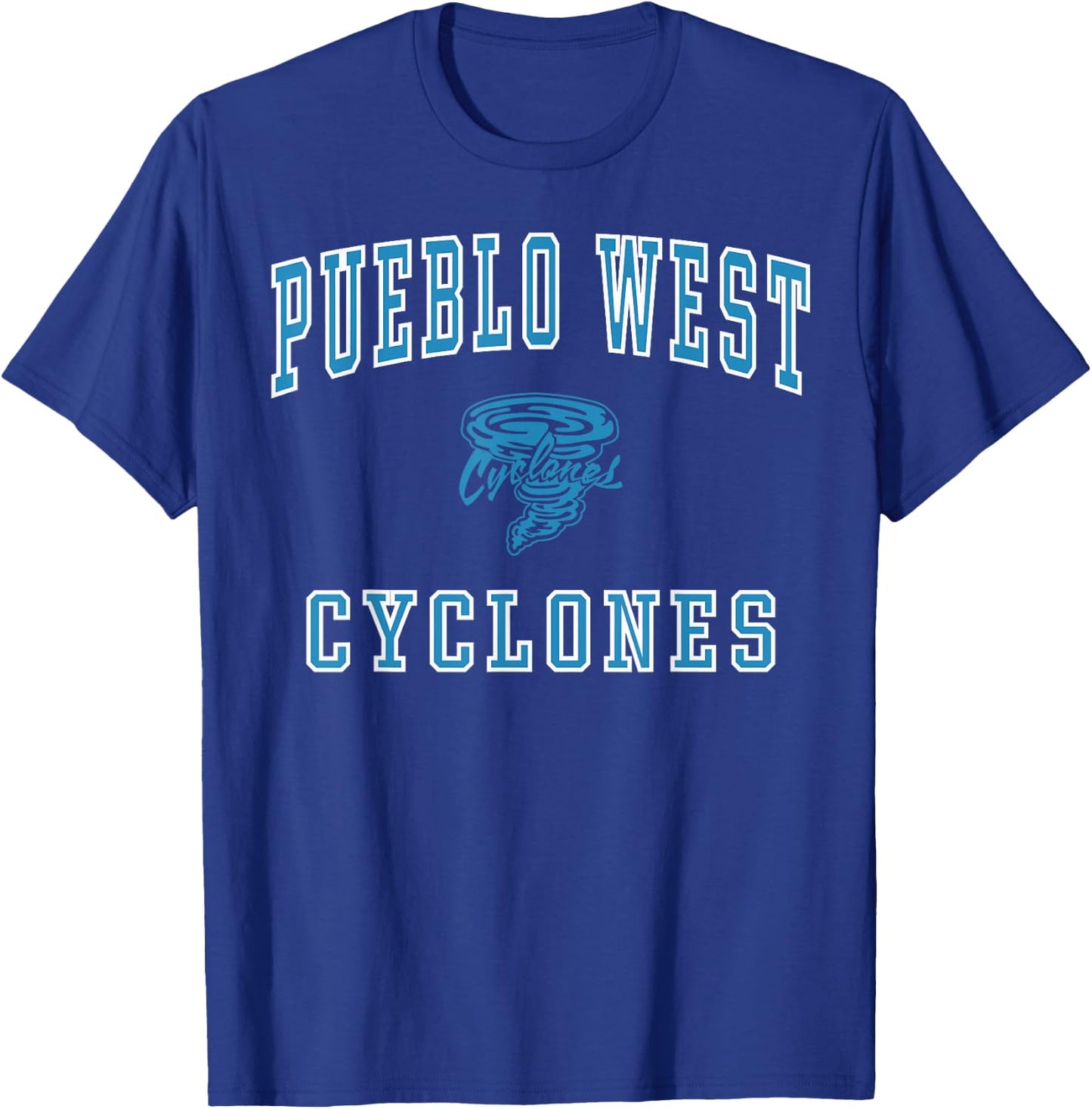 Pueblo West High School Cyclones C1 T-Shirt - T-Shirt | Royal