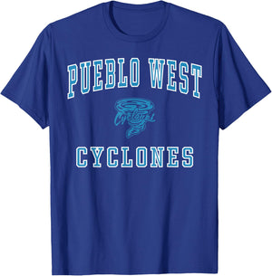 Pueblo West High School Cyclones C1 T-Shirt - T-Shirt | Royal