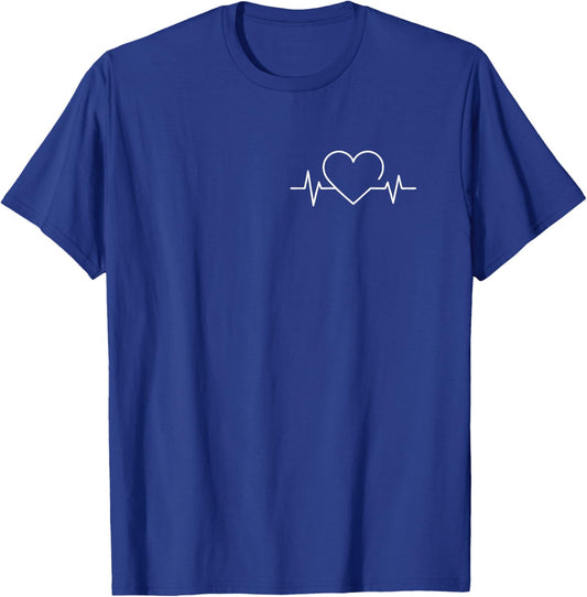 Heartbeat of Love | EKG Heart T-Shirt - T-Shirt | Royal