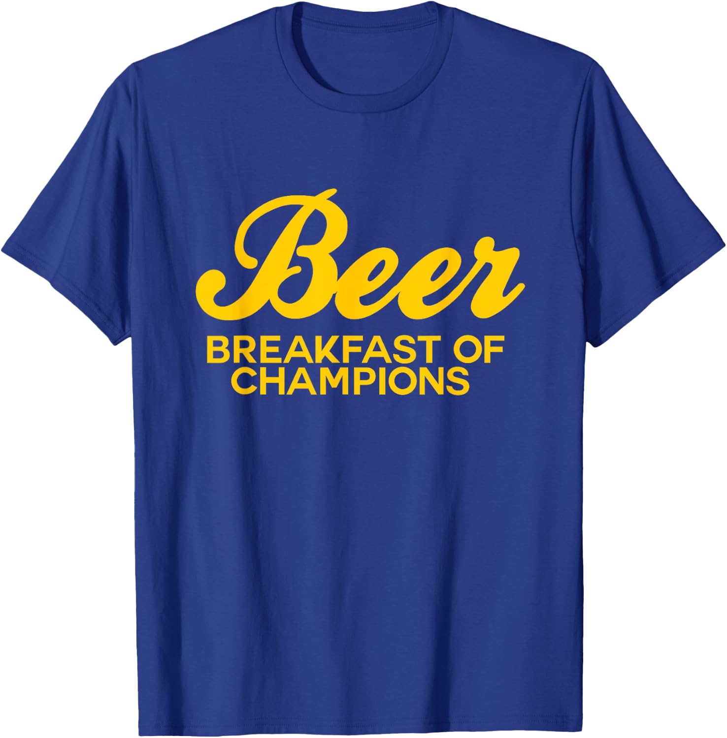 Beer Breakfast of Champions vintage inspired Funny T-Shirt - T-Shirt | Royal