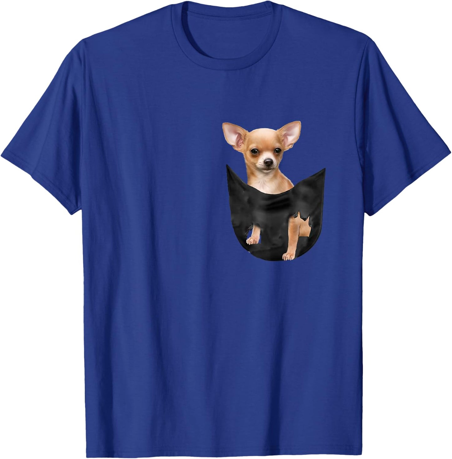 Gift Cute Dogs Lovers -Adults Cute Chihuahua In Your Pocket Christmas Black Small Classic Fit Short Sleeve T-Shirt - T-Shirt | Royal