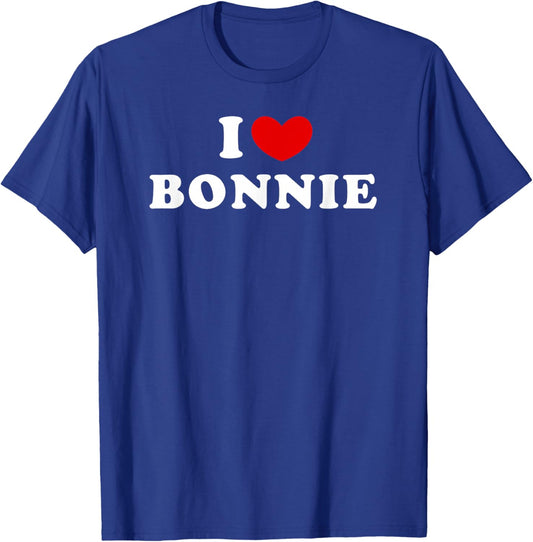 I Love Bonnie, I Heart Bonnie T-Shirt - T-Shirt | Royal
