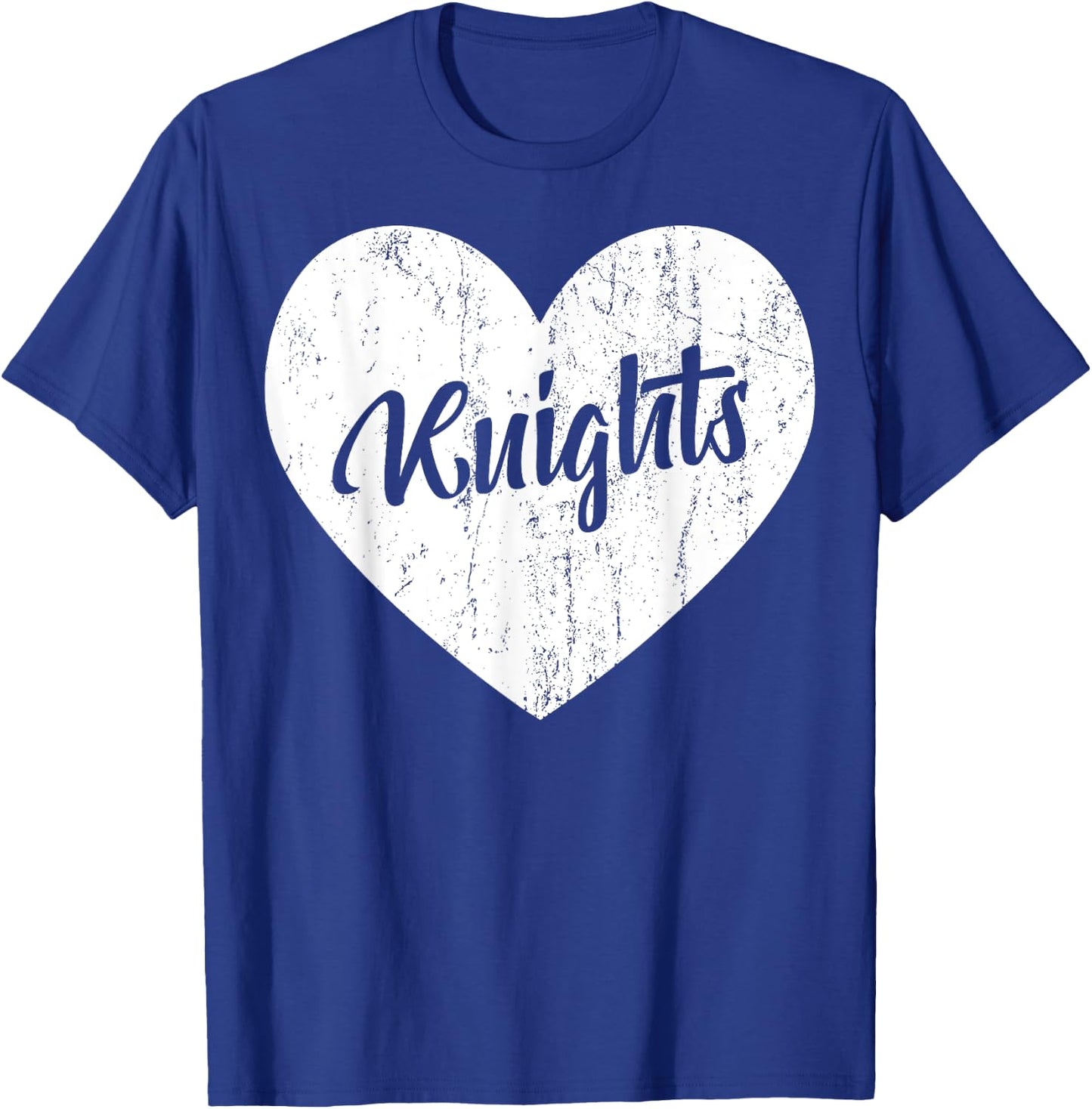 Knights School Sports Fan Team Spirit Mascot Heart Gift T-Shirt - T-Shirt | Royal