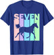 Seven Years Old Girls Birthday Horse 7th T-Shirt - T-Shirt | Royal