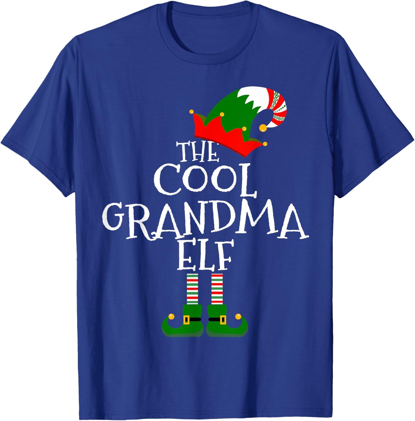 The Cool Grandma Elf Gift Matching Family Group Christmas T-Shirt - T-Shirt | Royal