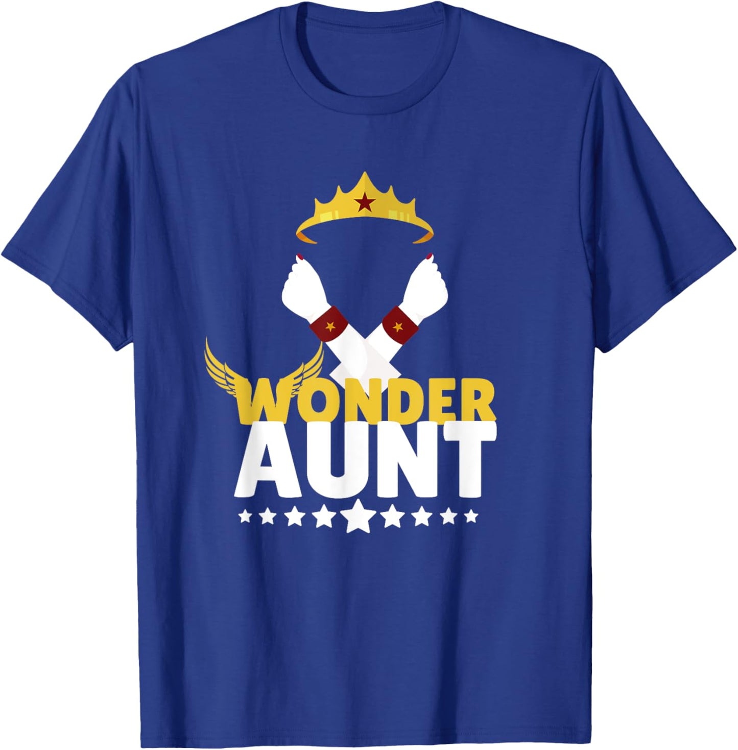 Wonder Aunt Superhero Favorite Best Auntie Costume Gift T-Shirt - T-Shirt | Royal