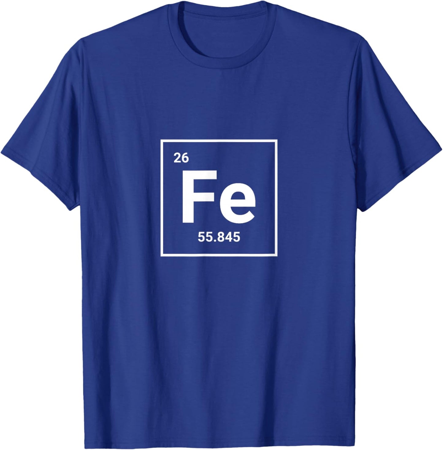 Iron Periodic Table Elements Sign Graphic Fe T-Shirt - T-Shirt | Royal