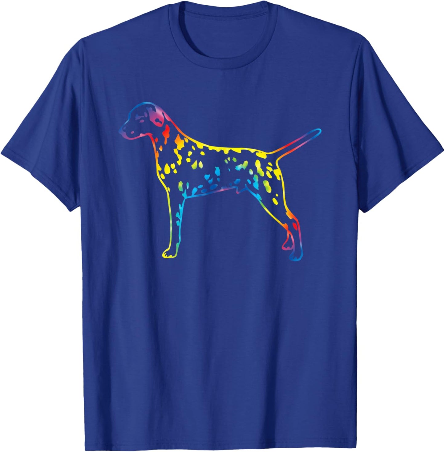 Tie Dye Dalmatian Rainbow Print Dog Pup Hippie Peace Gift Men Women Kids T-Shirt - T-Shirt | Royal