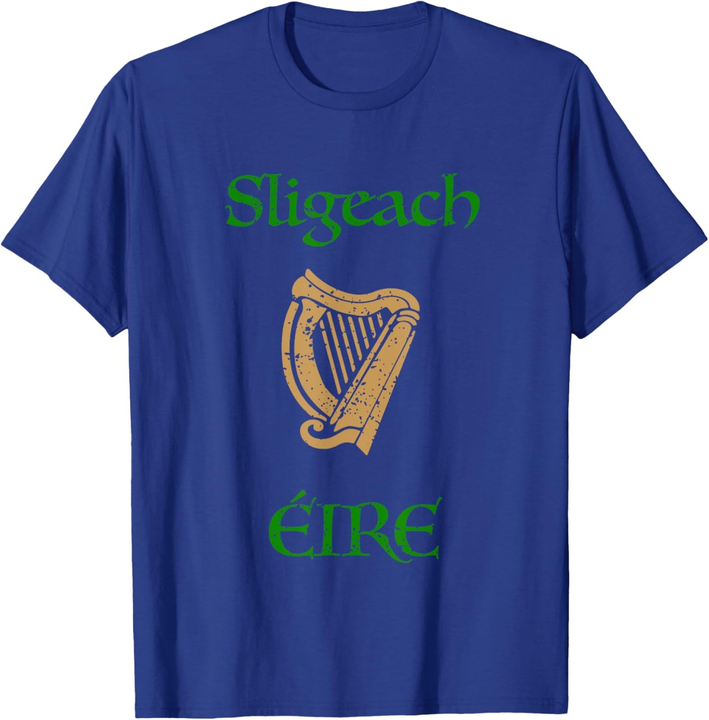 Sligeach County Sligo Ireland as Gaeilge Gaelic Celtic Harp T-Shirt - T-Shirt | Royal