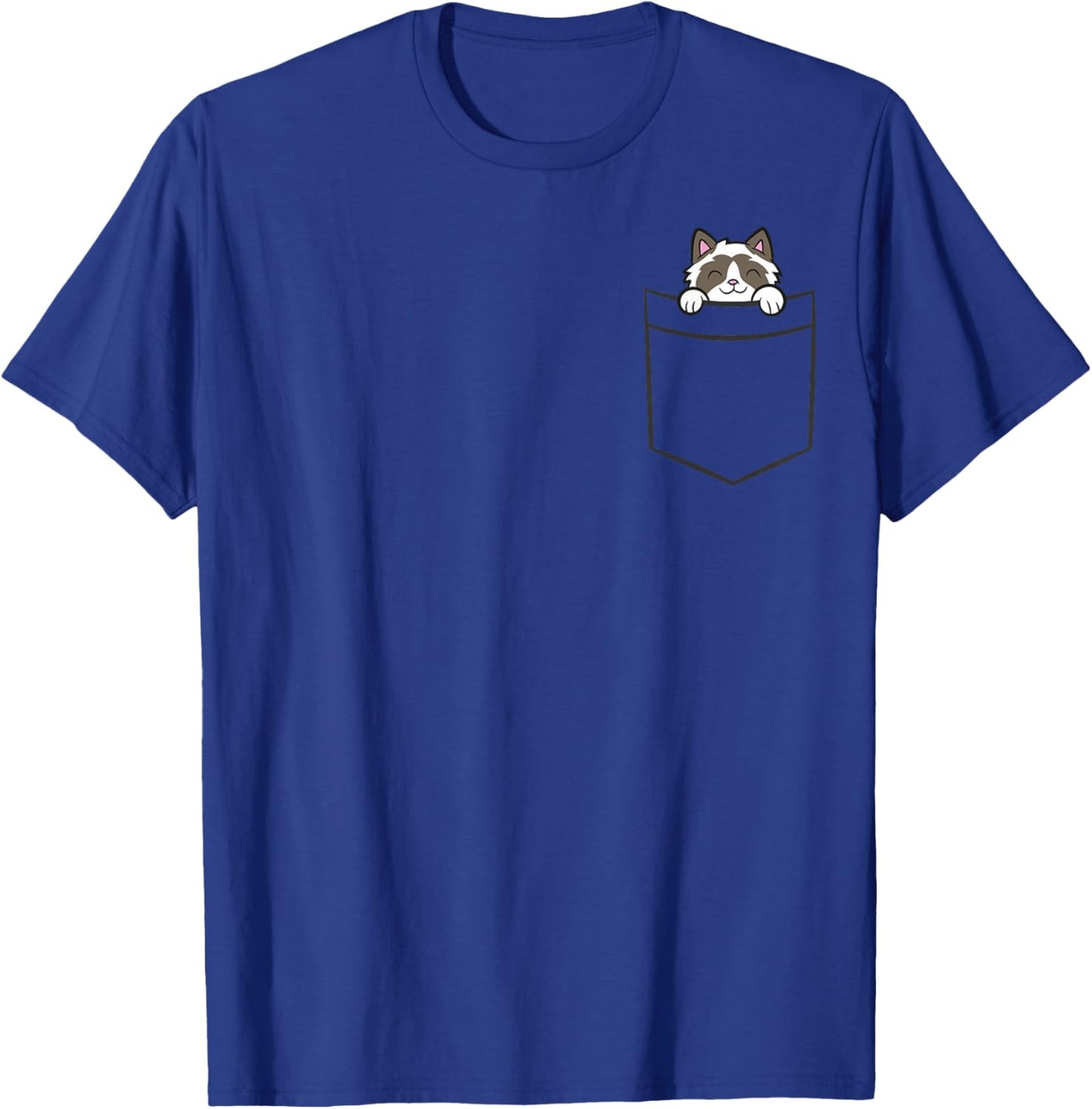Cat In The Pocket Cute Ragdoll Cat T-Shirt - T-Shirt | Royal