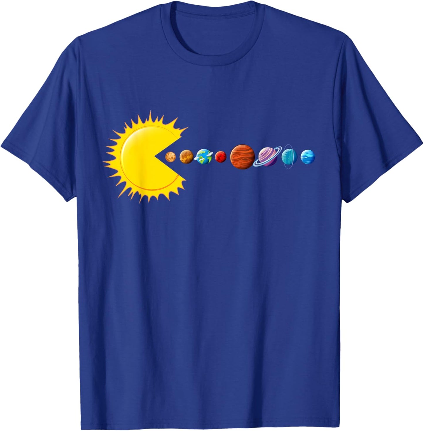 Funny Planetary System Planets Sun- Space & Pluto Astronomy T-Shirt - T-Shirt | Royal