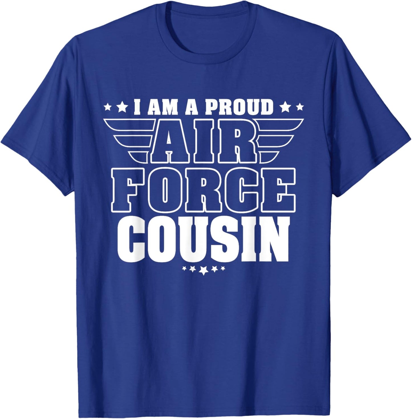Proud Air Force Cousin Patriotic Pride Military Family T-Shirt - T-Shirt | Royal