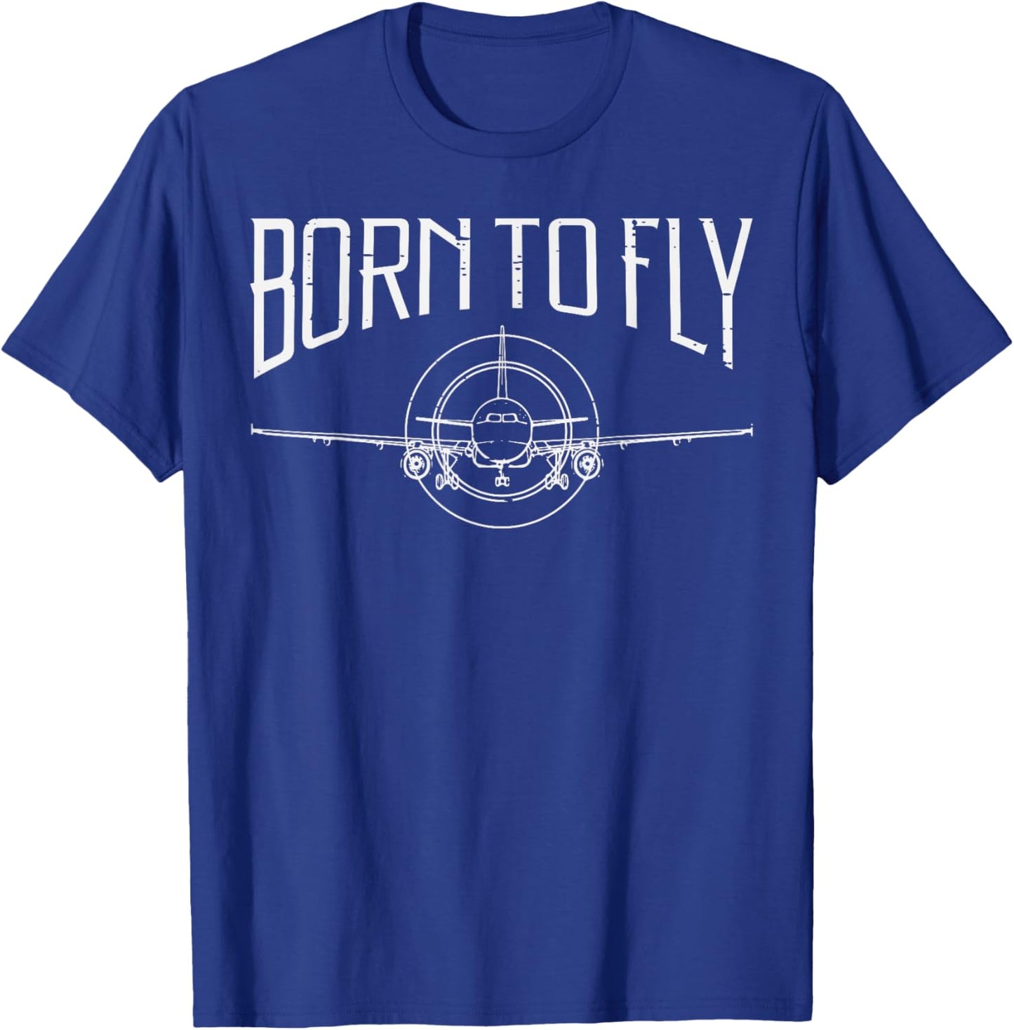Pilot Born To Fly Airplane Aviation Aviator Men Women T-Shirt - T-Shirt | Royal