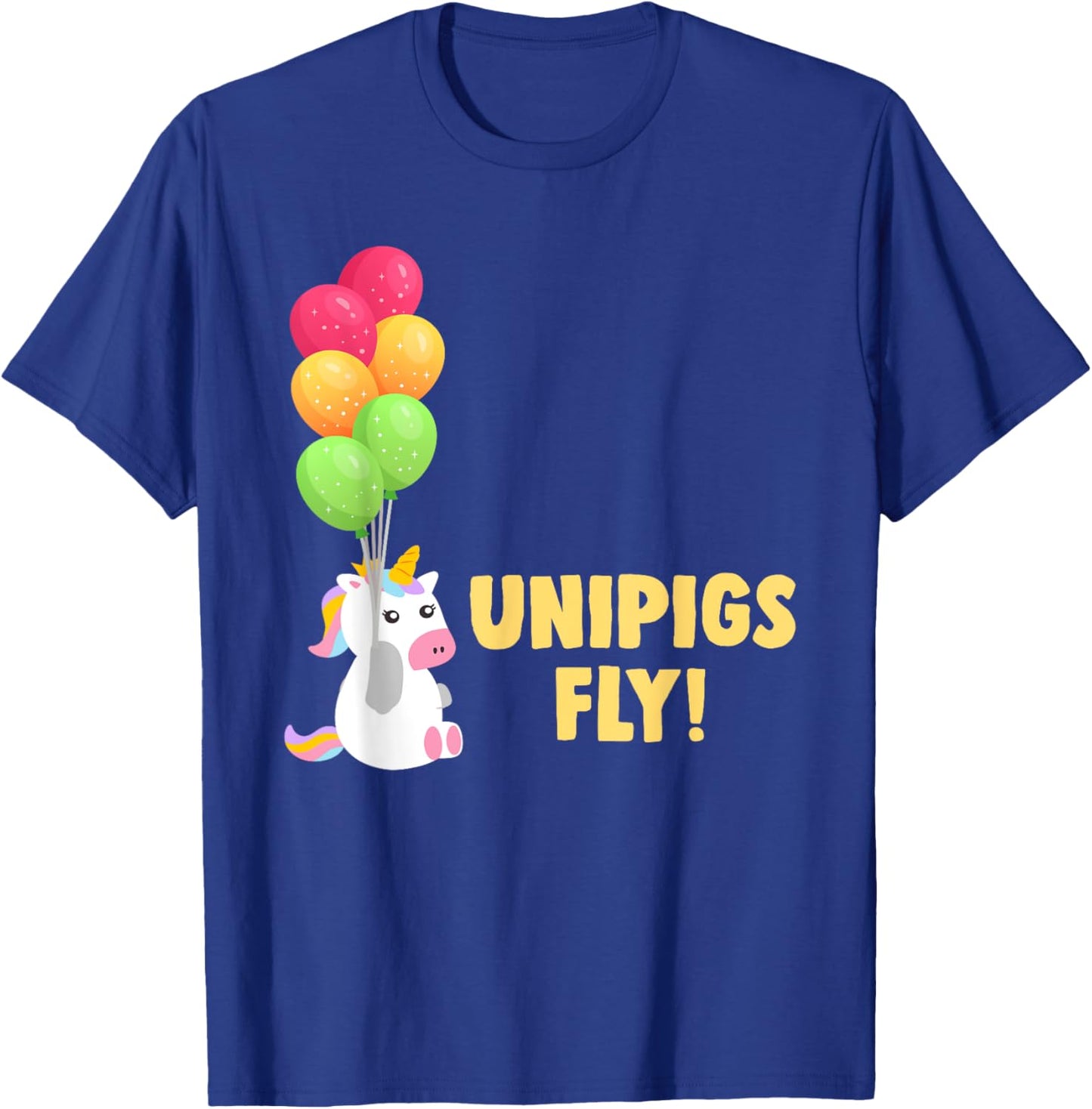 Cute Balloon Unipigs Fly Unicorn Pig Unicorn Lover T-Shirt - T-Shirt | Royal
