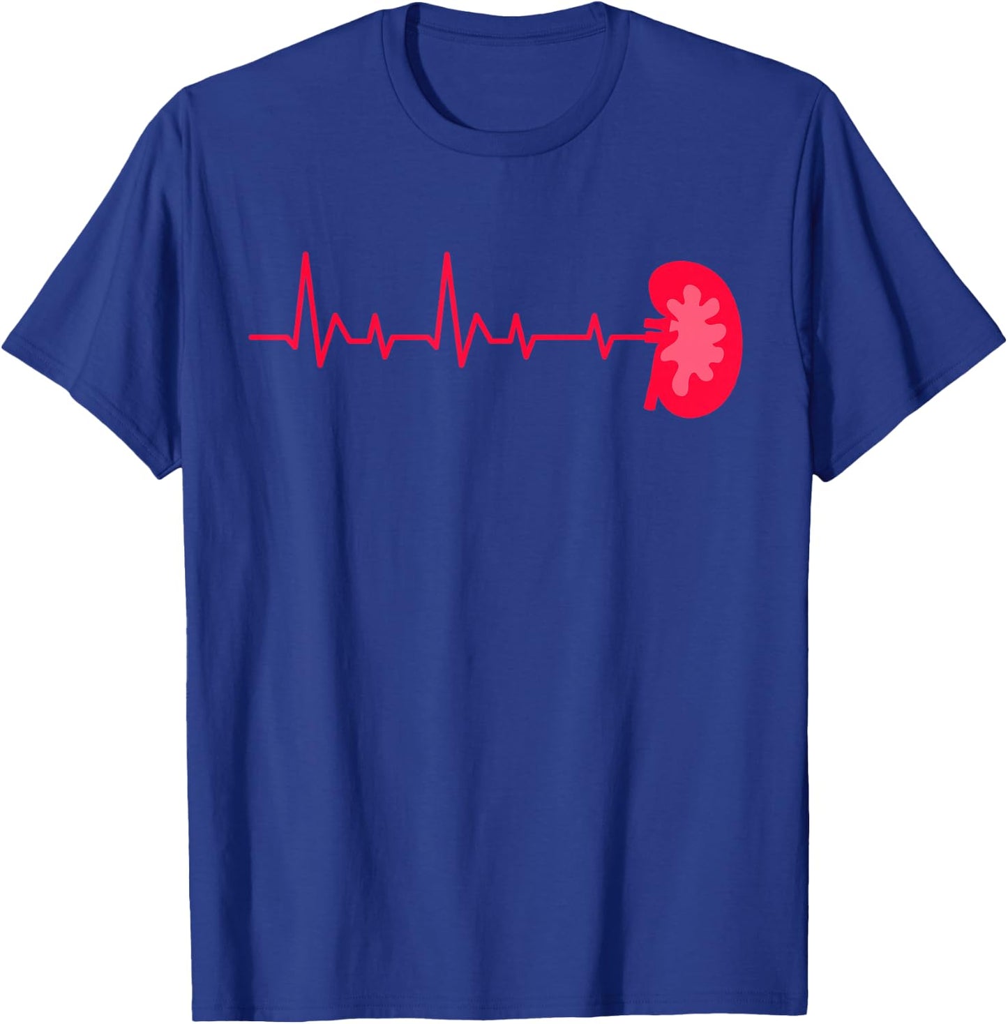 Kidney Donor - EKG Heartbeat Kidney Disease Awareness T-Shirt - T-Shirt | Royal