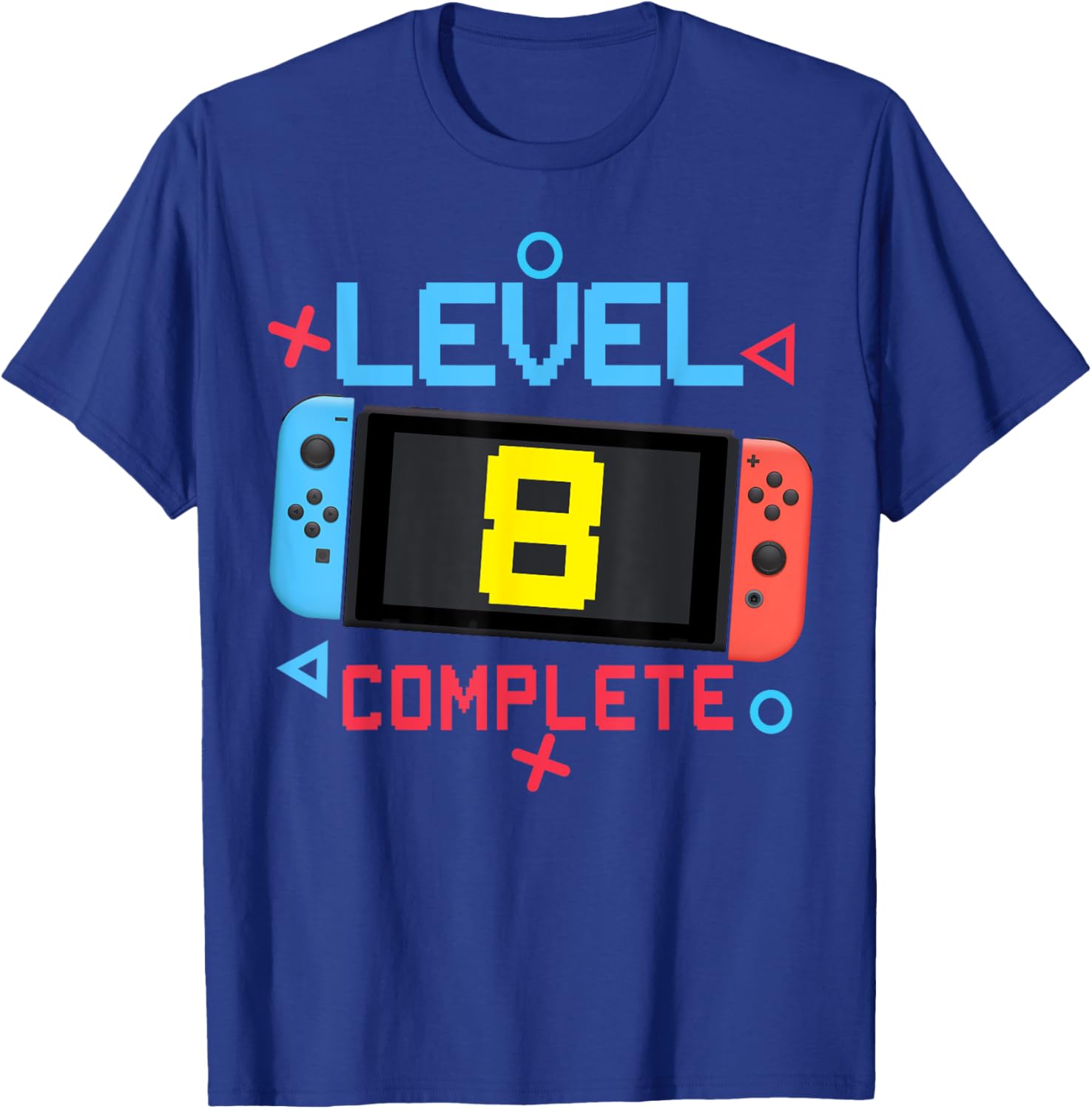 Level 8 Complete Boy 8 Years Old Bday 8th Birthday Gifts T-Shirt - T-Shirt | Royal