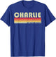 Charlie Gift Name Personalized Funny Retro Vintage Birthday T-Shirt - T-Shirt | Royal