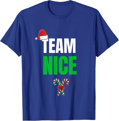 Team Naughty Nice Funny Holiday Christmas T Shirt