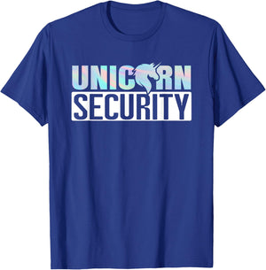 Halloween Dad Mom Daughter Adult Unicorn Security Costume T-Shirt - T-Shirt | Royal
