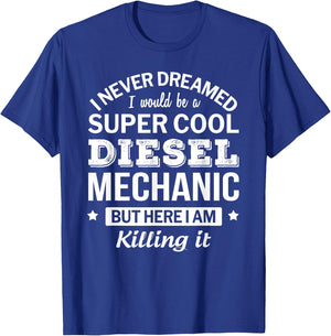 Funny Diesel Mechanic Gift T-Shirt - T-Shirt | Royal