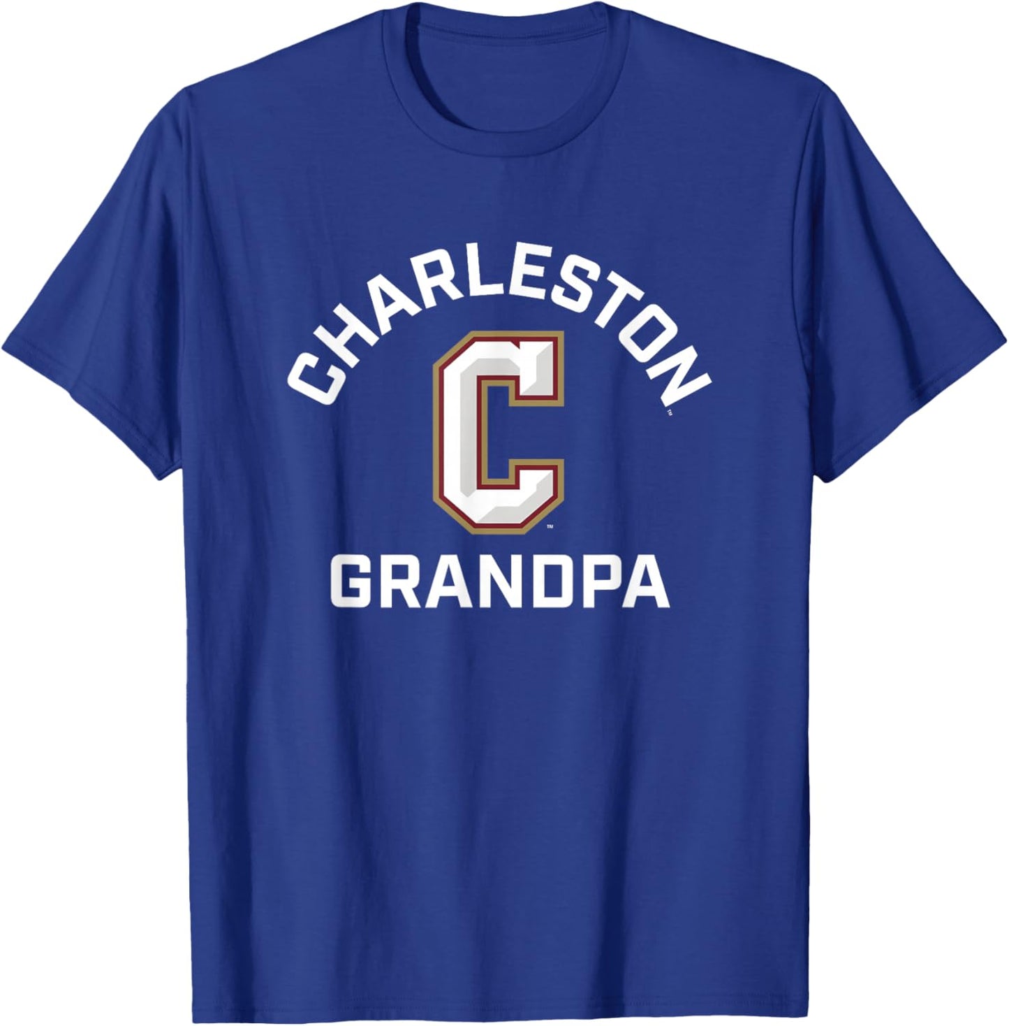 College of Charleston Cougars Arched Grandpa T-Shirt - T-Shirt | Royal