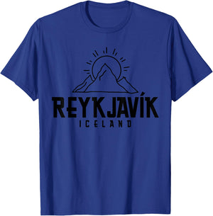 Reykjavik Iceland Icelandic Souvenir Mountains T-Shirt - T-Shirt | Royal