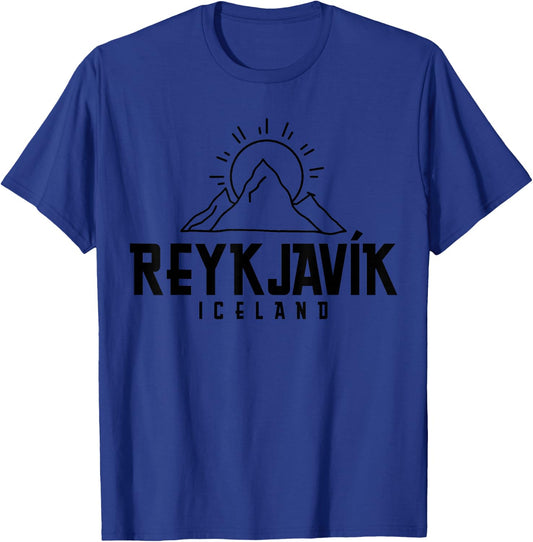 Reykjavik Iceland Icelandic Souvenir Mountains T-Shirt - T-Shirt | Royal