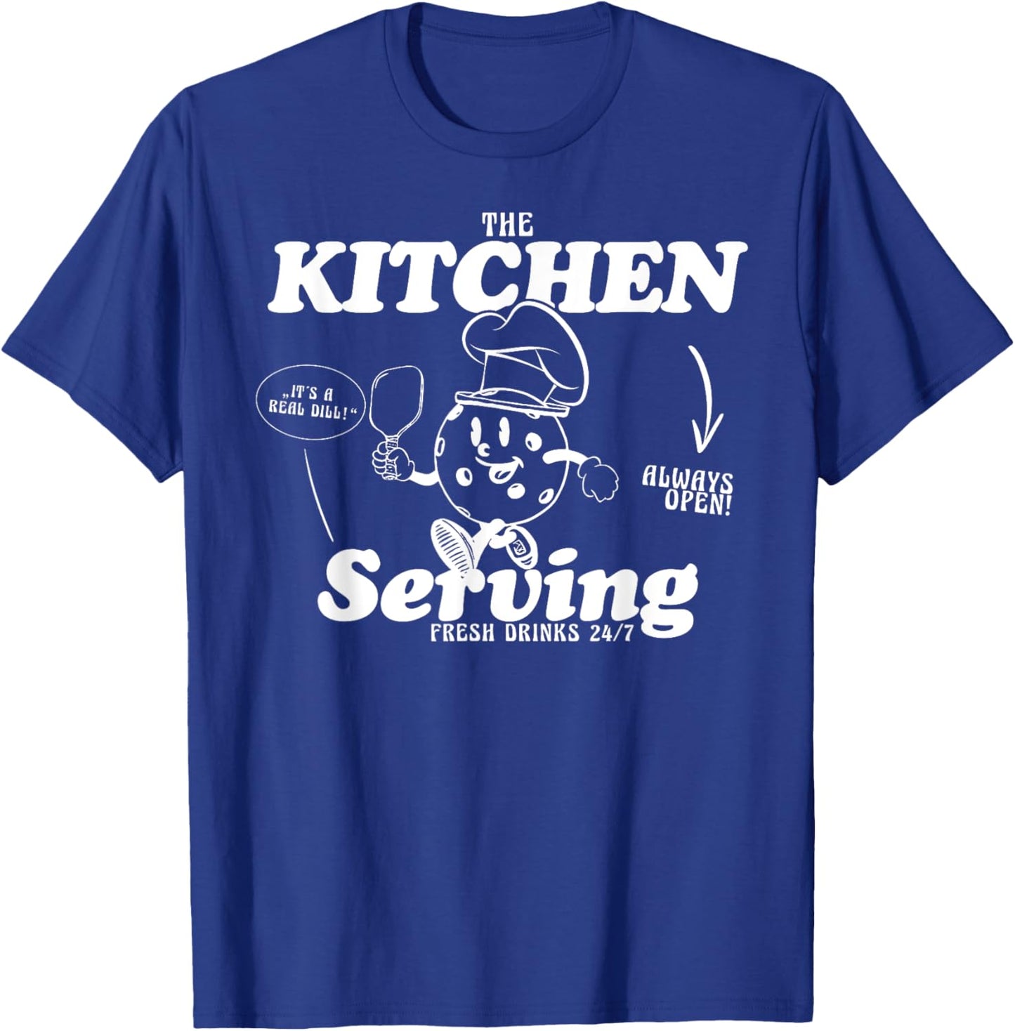 The kitchen Pickleball Gift Pickle Ball Player groovy T-Shirt - T-Shirt | Royal