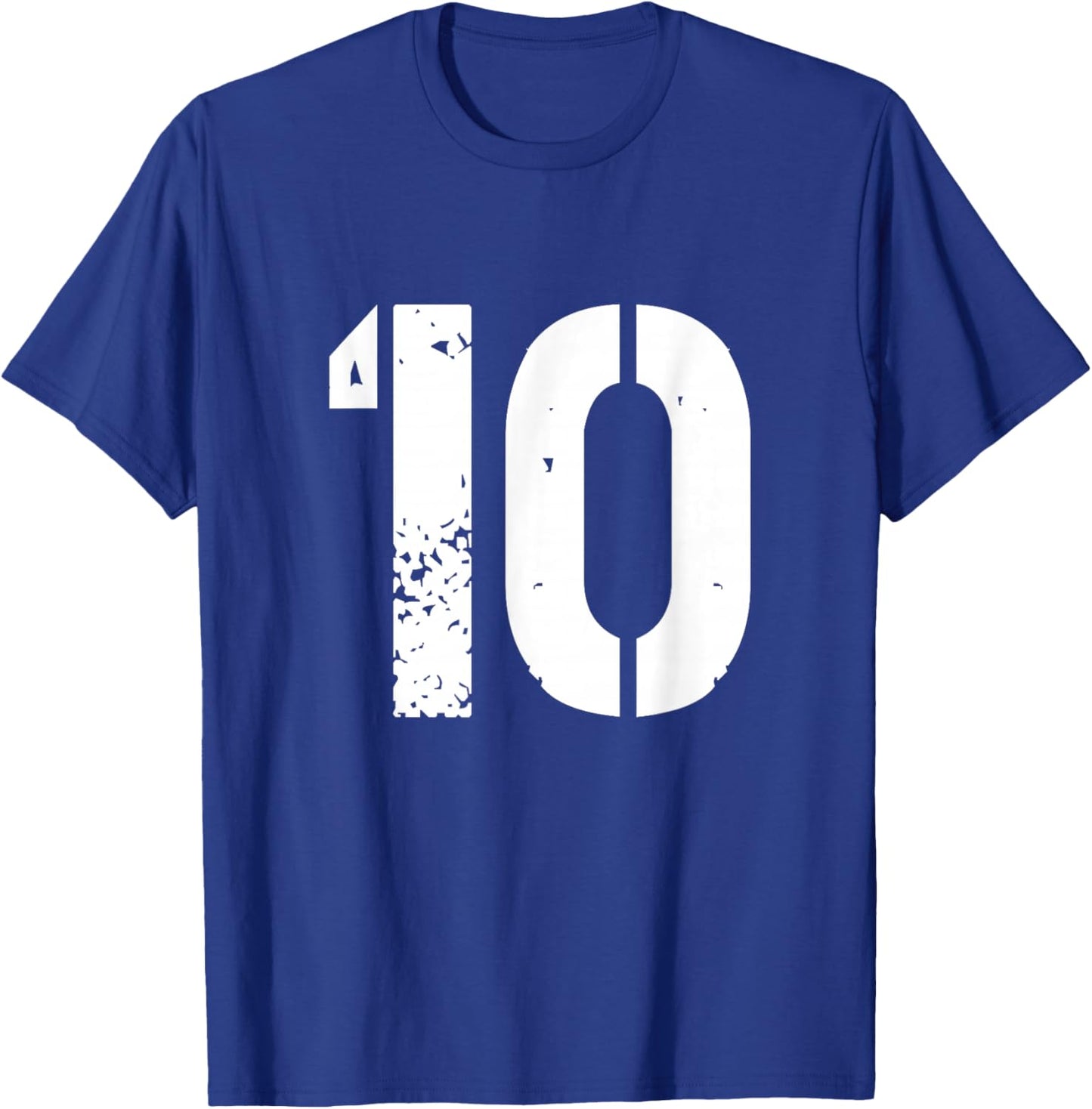 Uniform Numbered Jersey Designs for Sports Fans - Number 10 Varsity Team - 10th Birthday & Ten Years Old T-Shirt - T-Shirt | Royal